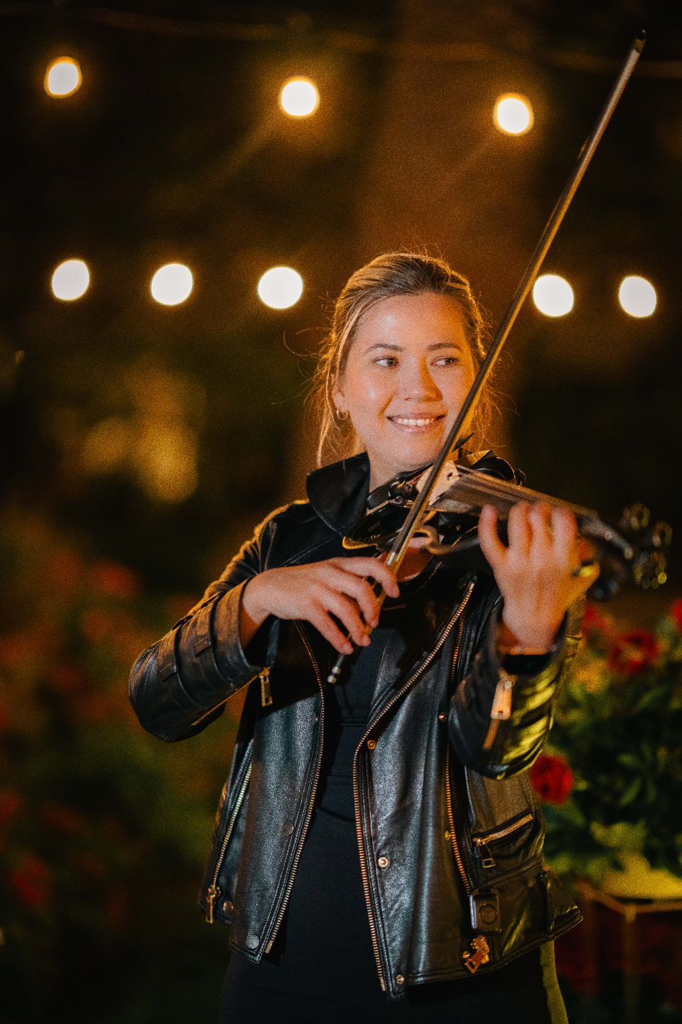 Maya Victoria performing at night event